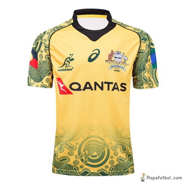 Camiseta Rugby Australia Indígena 2017 Amarillo